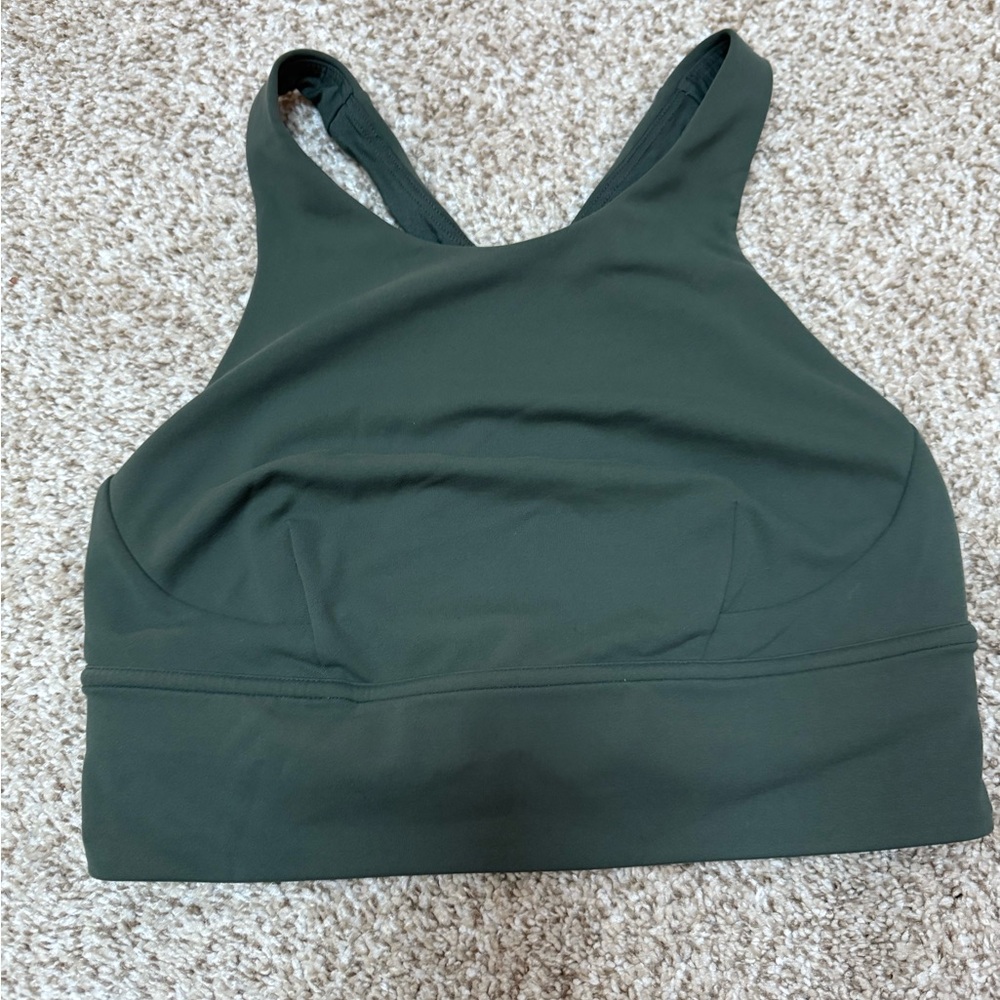 Lululemon Dark Green Align Fabric Sports Bra, size 6